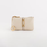 Keyring Coin Purse-Giulia Wallet Single Size / Cream