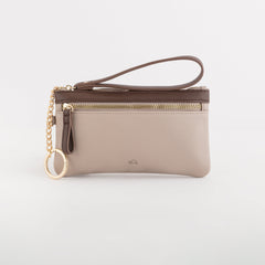 Keyring Coin Purse-Berna Wallet Single Size / Marble/Dark Brown