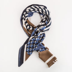 Scarves-Foulard Single Size / Blue Denim/Multicolour