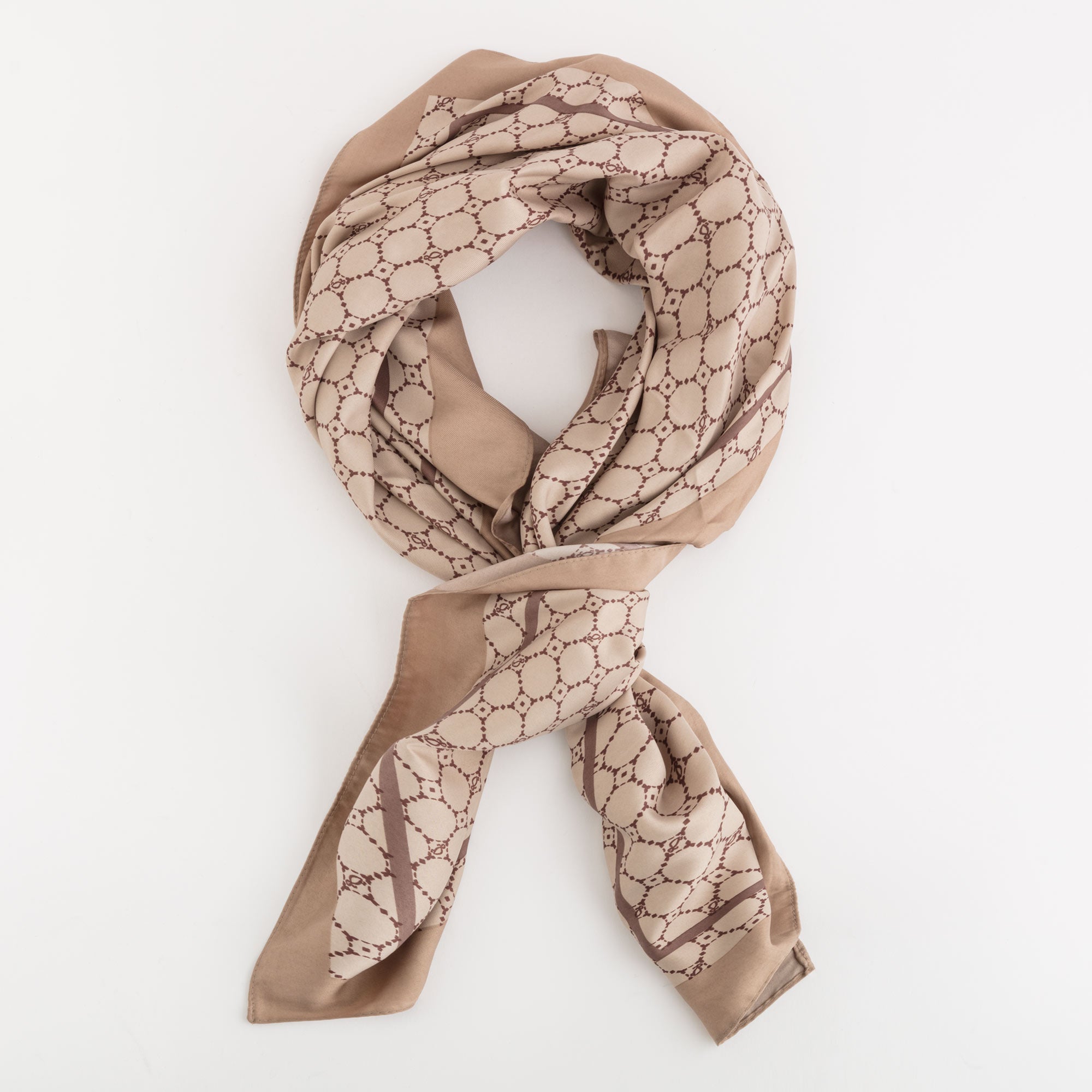 Scarves-Diana Foulard Single Size / Taupe/Light Taupe