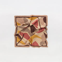Women's Scarf Foulard Nut/Multicolor