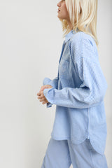 Peachaus Yew Striped Woven Cotton Shirt