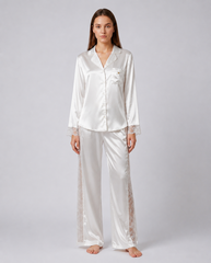 Isla & Evie Satin Two-Piece Pajama Set