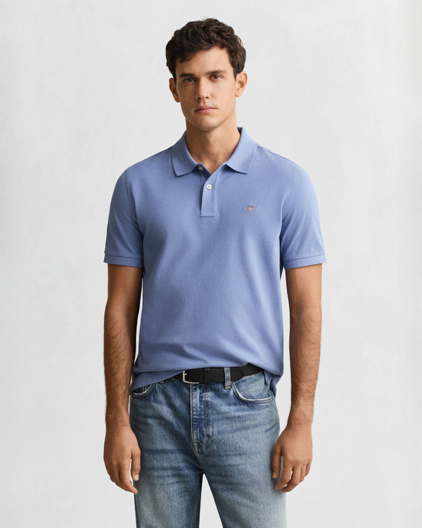 Regular Shield Short Sleeve Pique Polo