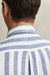 Regular Cotton Linen Stripe Shirt