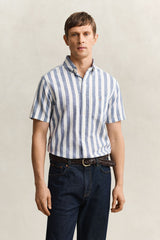 Regular Cotton Linen Stripe SS Shirt