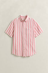 Regular Cotton Linen Stripe SS Shirt