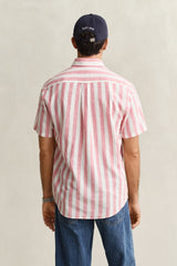 Regular Cotton Linen Stripe SS Shirt