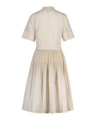 Cotton Pleated SS Shirt Dress