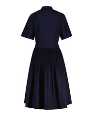 Cotton Pleated SS Shirt Dress