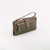 Wallets-Berna Wallet Single Size / Forest/Taupe