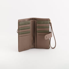 Wallets-Berna Wallet Single Size / Forest/Taupe