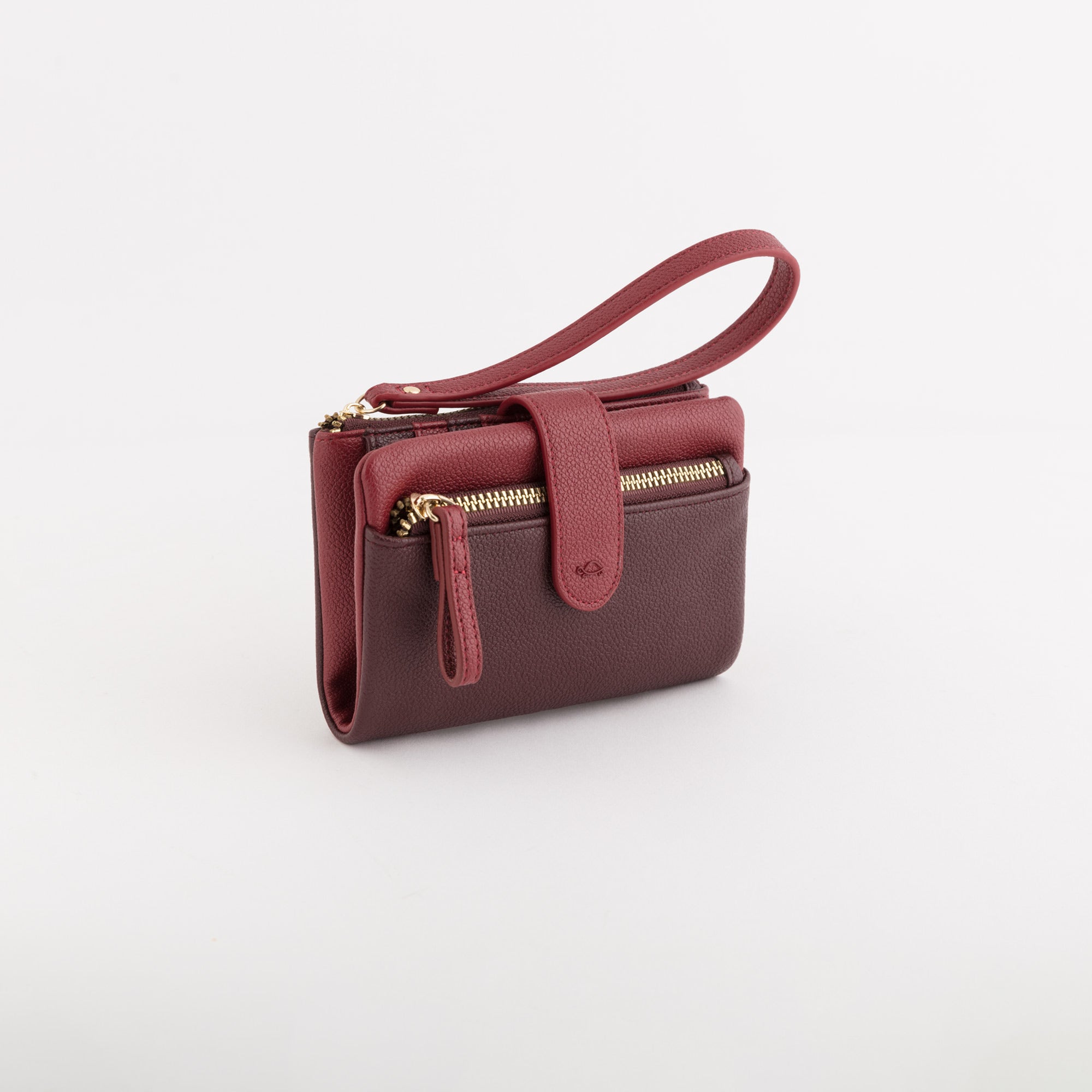 Wallets-Berna Wallet Single Size / Plum/Cherry