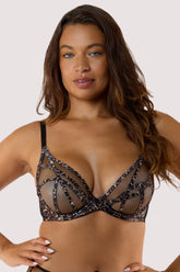 Playful Promises Ramona Leopard Plunge Bra