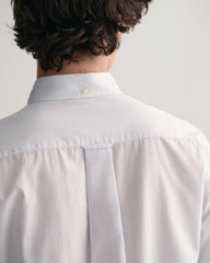 REGULAR Fit CLASSIC SHORT SLEEVE Banker Stripe Poplin Shirt LIGHT BLUE / S