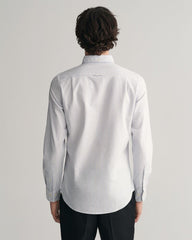 Slim Fit Banker Stripe CLASSIC SHORT SLEEVE Oxford Shirt LIGHT BLUE / S