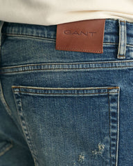 Regular Fit Vintage Wash Jeans Mid Blue Vintage / 32X34