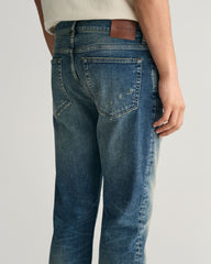 Regular Fit Vintage Wash Jeans Mid Blue Vintage / 32X34