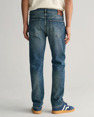 Regular Fit Vintage Wash Jeans Mid Blue Vintage / 32X34