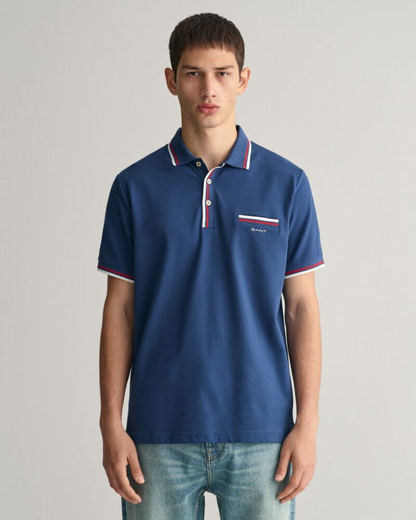 2-Color Tipped Piqué Polo Shirt