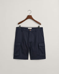 Relaxed Fit Twill Cargo Shorts Marine / 30