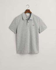 Regular Fit Shield Piqué Polo Shirt Grey Melange / S