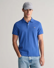REGULAR Fit Shield Piqué Polo Shirt RICH BLUE / S