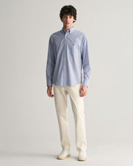 Regular Fit Banker Stripe Poplin Shirt