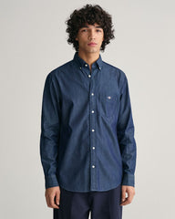 Regular Fit Indigo Shirt DARK INDIGO / S