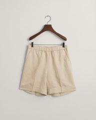 Relaxed Fit Linen Blend Pull-On Shorts 34 / DRY SAND