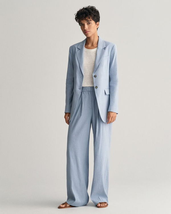 RELAXED STRETCH LINEN TAILORED PANT