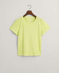 Sunfaded Crew Neck T-Shirt Pastel Lime / S