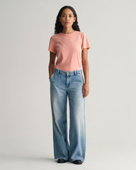 Sunfaded Crew Neck T-Shirt Peachy Pink / S