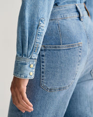 Regular Fit Denim Shirt Semi Light Blue Worn In / 32