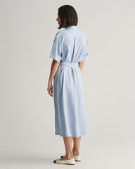 Pocket Short Sleeve Shirt Dress Dove Blue / 32