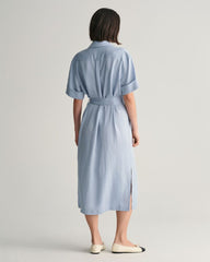 Pocket Short Sleeve Shirt Dress Dove Blue / 32