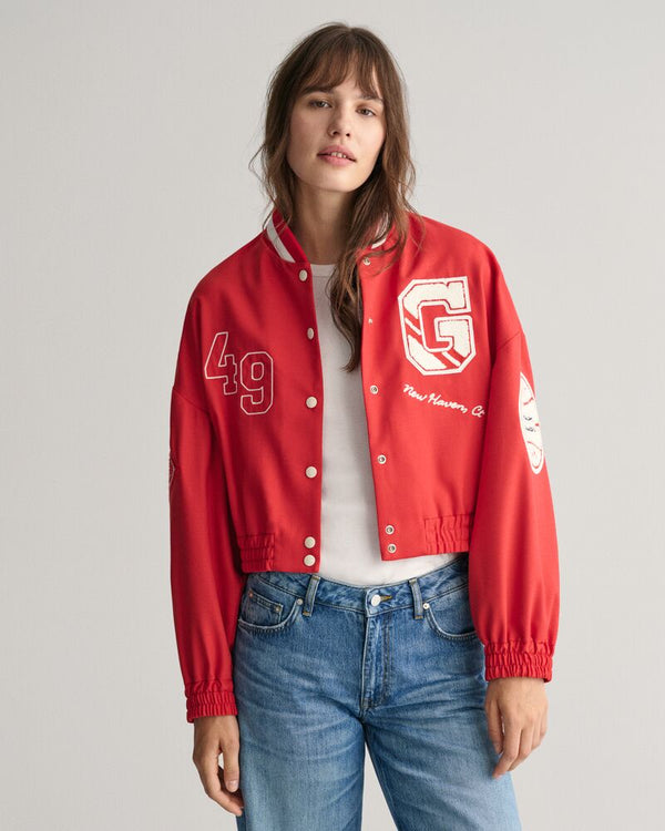 CROPPED VARSITY JACKET