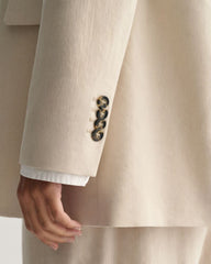 Regular Fit Stretch Linen Blazer Soft Oat / 34