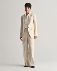 Regular Fit Stretch Linen Blazer Soft Oat / 34