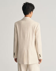 Regular Fit Stretch Linen Blazer Soft Oat / 34
