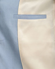 Regular Fit Stretch Linen Blazer Dove Blue / 34