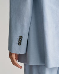 Regular Fit Stretch Linen Blazer Dove Blue / 34