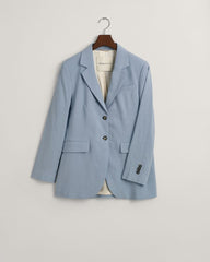 Regular Fit Stretch Linen Blazer Dove Blue / 34
