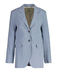 Regular Fit Stretch Linen Blazer Dove Blue / 34