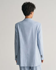 Regular Fit Stretch Linen Blazer Dove Blue / 34