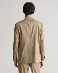 Slim Fit Cotton Linen Suit Blazer Desert Brown / 48