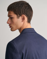 Slim Fit Cotton Linen Suit Blazer Marine / 48