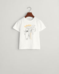Kids Gant Surf Academy T-Shirt 92 / WHITE