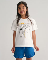 Kids Gant Surf Academy T-Shirt 92 / WHITE