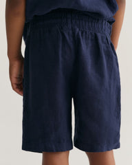 Kids Linen Shorts 92 / MARINE